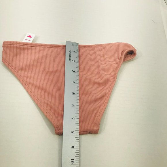 Xhilaration Women's Size XS 00 Ribbed Cheeky Bikini Swim Bottom Mauve New - Picture 8 of 9